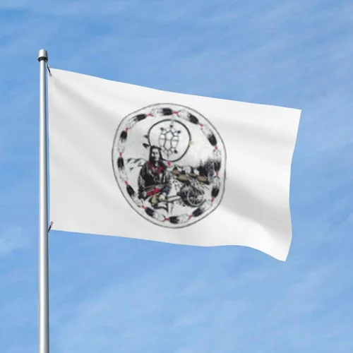 Vista 2 de Bandera de doble cara de tortuga, banderas de montaña de 3 x 5 pies, bandera de decoración al aire libre, bandera ligera para fiestas en el hogar