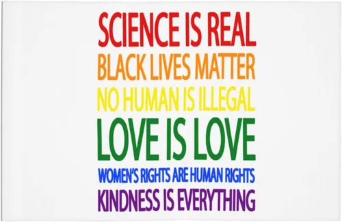 Vista 8 de Bandera de auto con texto en inglés "Science Is Real Black Lives Matter", decoración de doble cara (sin asta de bandera)