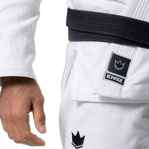 Vista 4 de KINGZ The One Brazilian Jiu Jitsu Gi - Kimono BJJ ligero y duradero para hombre - IBJJF Legal - 400gsm Pearl Weave Pro Training