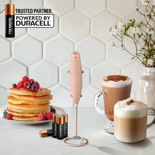 Vista 634 de Zulay Milk Boss Espumador de leche potente manual, hace espuma para latte, batidor para mezclar bebidas, café, miniespumador para capuchino, frappé