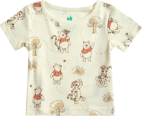 Vista 26 de Disney Conjunto de pantalones cortos para bebé, 2 piezas de Spiderman Mickey Mouse Cars Winnie the Pooh, conjunto corto de camisa corta (0-3M-24M)