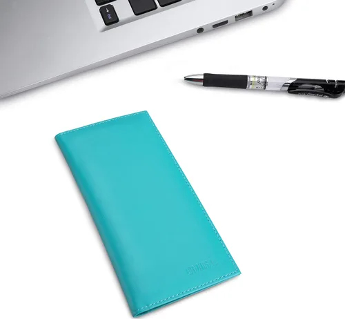 Vista 7 de LYOOmaLL Funda de cuero para chequera y registro para hombres y mujeres