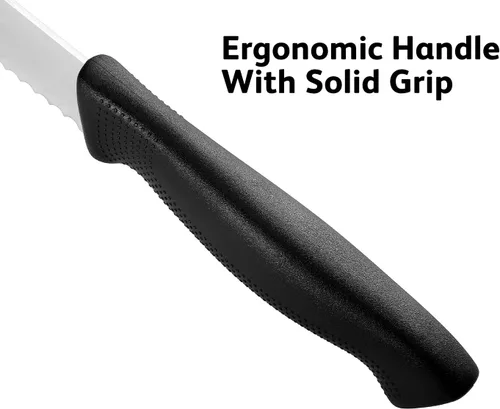 Vista 3 de Cuisine Pro - Cuchillo de pan dentado de 10 pulgadas, acero inoxidable de alta calidad, con borde ondulado, cuchillo de hoja afilada para pan, apto