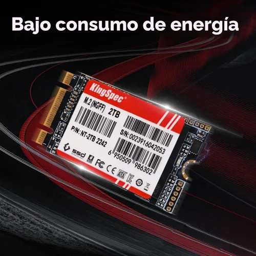 Vista 4 de KingSpec NT Series M.2 2242 SSD SATA de 128 GB - No compatible con NVMe Socket, unidad interna de estado sólido Sata 3 de 6 Gb/s, para Ultrabook