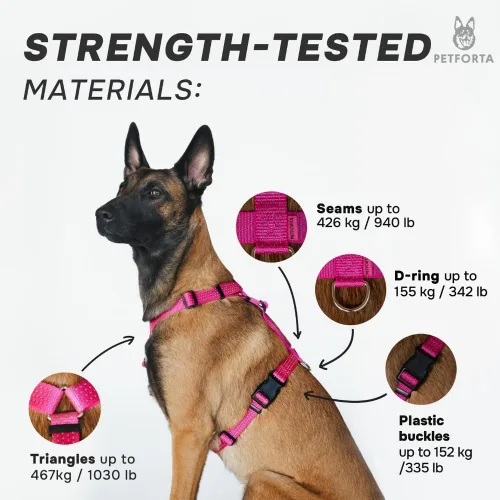 Vista 7 de Anatomically Correct - Arnés para perro en forma de Y, no restrictivo, sin tirones, ajustable de 6 puntos para movimiento natural, a prueba