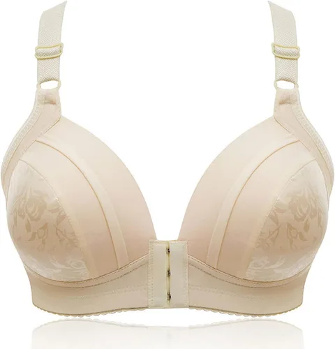 Vista 2 de Sujetador deportivo para mujer, sujetador con broches frontales, brasier con broches frontales, tejido fresco y cómodo, para uso diario, lencería