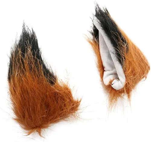 Vista 4 de miccostumes Disfraz de zorro para hombre con corbata de cola y orejas