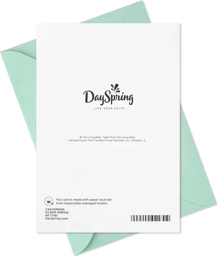 Vista 7 de Hallmark Tarjeta de cumpleaños religiosa DaySpring para esposa (mi persona favorita) Flores con purpurina y lámina dorada, flores pálidas