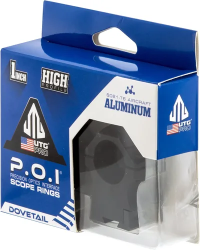 Vista 9 de UTG Pro 1" 2pcs alto perfil P.O.I anillos de cola de milano, multi (RDU012520)