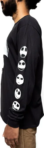 Vista 7 de Disney Nightmare Before Christmas Jack Skellington Moon - Camiseta de manga larga para adultos
