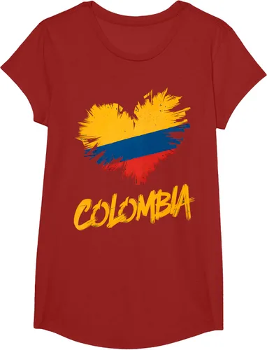 Vista 41 de Camiseta con la bandera del corazón de Colombia