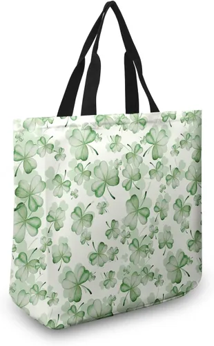 Vista 2 de Dacawin Bolsas de lona para mujer, reutilizables, para compras, viajes, comestibles, bolsa de hombro grande