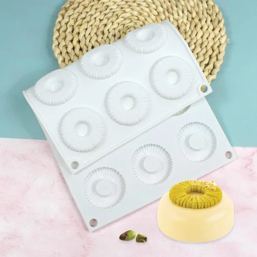Vista 6 de Molde de silicona para donas redondas, moldes de silicona para dulces, moldes de silicona antiadherentes, perfectos para donas, pasteles, galletas