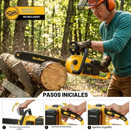 Vista 6 de ReliaRoads - Motosierra inalámbrica sin escobillas de 16 pulgadas y 40 V