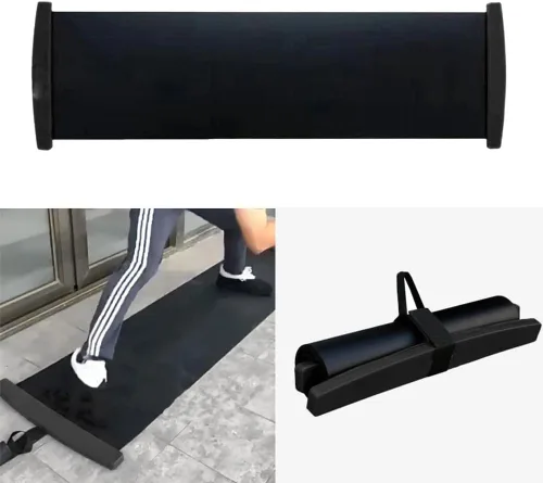 Vista 2 de Tabla deslizante con botines deslizantes Tabla deslizante de hockey ideal para entrenamiento, fitness y entrenamiento atlético Fácil de rodar