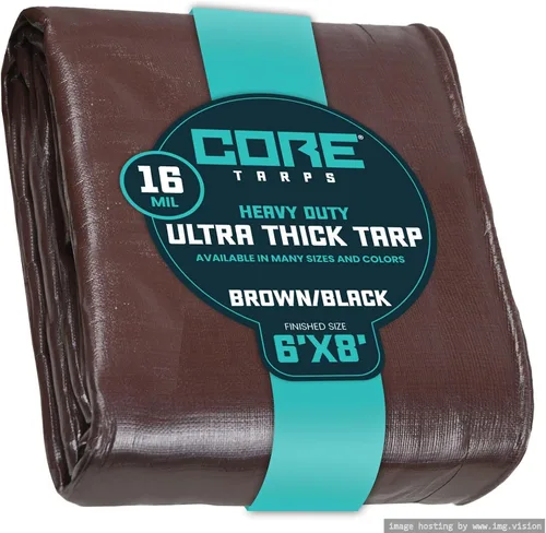 Vista 91 de Core Tarps - Lona resistente de 16 mm. / .62 pulgadas, impermeable, resistente a los rayos ultravioleta, a prueba de rasgaduras y roturas, lona