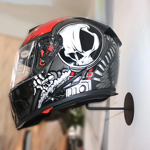 Vista 3 de HAINANSTRY Accesorios de motocicleta, soporte para casco, colgador de casco, gancho montado en la pared para abrigos, sombreros, gorras - actualizado