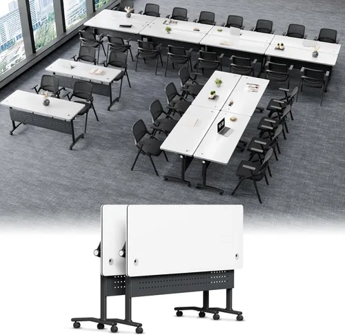 Vista 62 de Mesa de conferencias plegable, mesa de sala de conferencias con ruedas, mesa de conferencias plegable modular, mesas de reuniones de entrenamiento