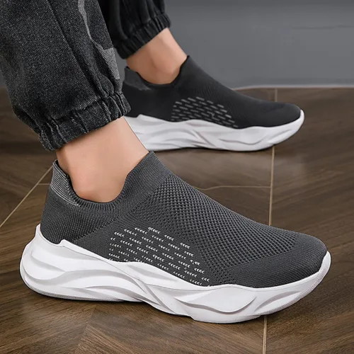 Vista 8 de EFSGD Zapatos para caminar para hombre, zapatos deportivos informales, ligeros, transpirables, para correr, gimnasio, tenis, tenis de moda, calzado