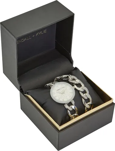 Vista 3 de KENDALL KYLIE Juego de reloj y pulsera de cuarzo para mujer Oro