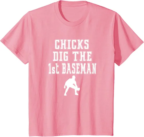 Vista 12 de Chicks Dig First Baseman - Camiseta de primera base Beisbol Player, Negro