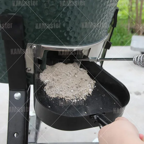 Vista 2 de Bandeja de cenizas compatible con herramienta de eliminación de cenizas de huevo verde grande, accesorios de huevos verdes, Kamado Grill Joe y otras