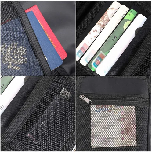 Vista 9 de ENGPOW Pequeño estuche organizador de almacenamiento ignífugo con cerradura (9"x 5.3"x 3.7"), bolsa billetera organizadora de monedas caja fuerte