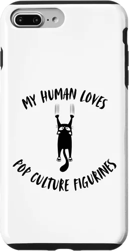 Vista 12 de iPhone XR My Human Loves Pop Culture Figurines - Cat Parent Hobby Case