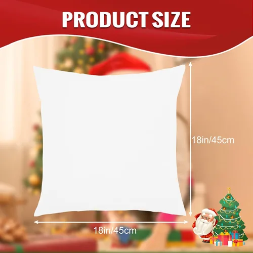 Vista 2 de CHANGE MOORE Juego de 8 fundas de almohada navideñas de 18 x 18 pulgadas, fundas de almohada cuadradas para sofá, oficina, dormitorio, decoración