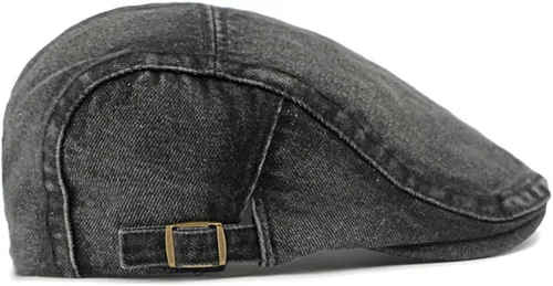 Vista 4 de Gorra de Newsboy para hombre, ajustable, plana, Ivy Gatsby, gorra de conducción de cabbie, transpirable, de algodón, gorra de golf