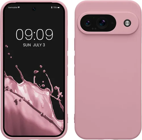 Vista 42 de kwmobile Funda compatible con Google Pixel 9 - Funda protectora delgada de TPU para teléfono - Acabado mate suave - Piedra antigua