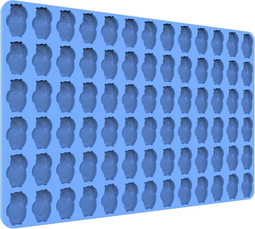 Vista 6 de Moldes de Silicona para Osos de Gomita con Raspador - Perfecto para Hacer Osos de Gomita, Chocolates, Dulces y Cubitos de Hielo