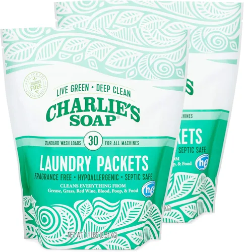 Vista 11 de Charlie's Soap Paquetes de detergente en polvo sin fragancia - 30 cápsulas (1 paquete)..
