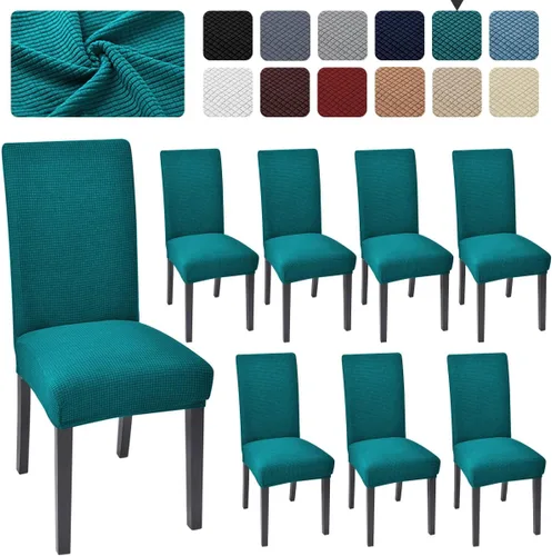 Vista 46 de Juego de 4 fundas para sillas de comedor y cocina, fundas para sillas de comedor, color negro