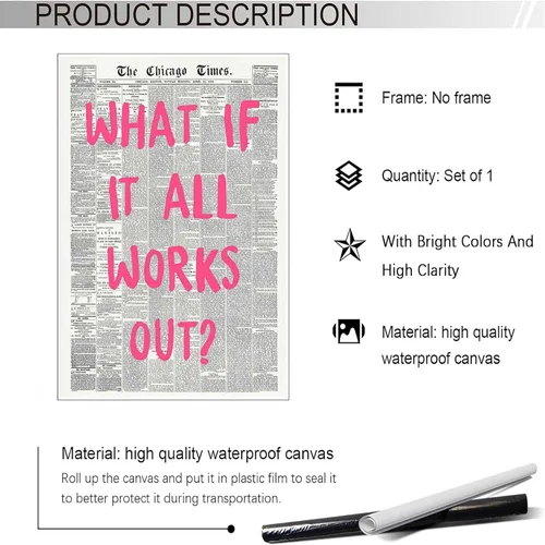 Vista 2 de Drimiler Póster con texto en inglés «What If It All Workout» («What If It All Workout») con texto en inglés «What If It All Workout»