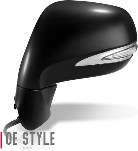 Vista 3 de DNA Motoring OEM-MR-LX1320159 - Espejo de visión de la puerta del lado del conductor con luz de charco de señal de giro de memoria compatible