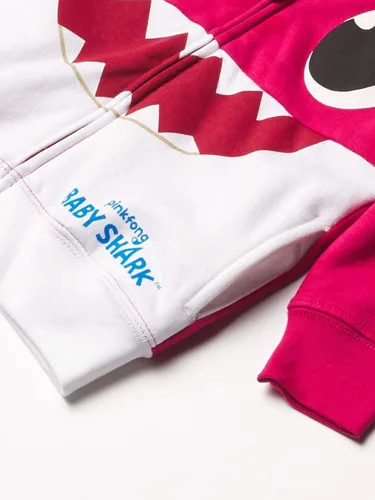 Vista 4 de Pinkfong Sudadera con capucha de cara grande con cremallera para bebé talla 2 a 5 años Rosado