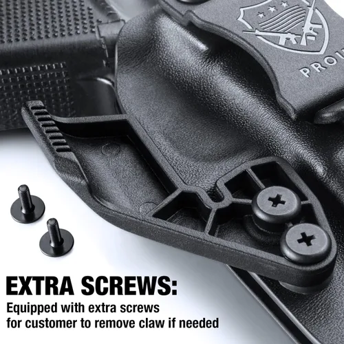 Vista 6 de PROUS Funda Kydex IWB Select para Echelon/Hellcat Pro/Hellcat, S&W Bodyguard 2.0/M&P 9/.40, Glock 17/19/43X MOS, Sig P365/P320 M17 M18, Taurus