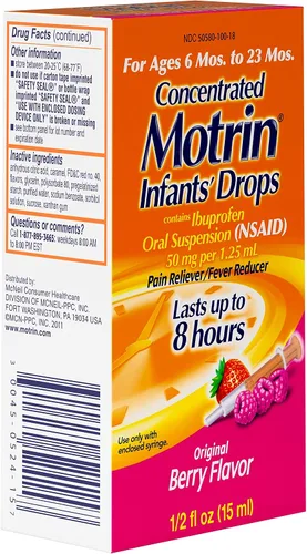 Vista 6 de Aspirina Motrin concentrada, 0.5 onzas líquidas