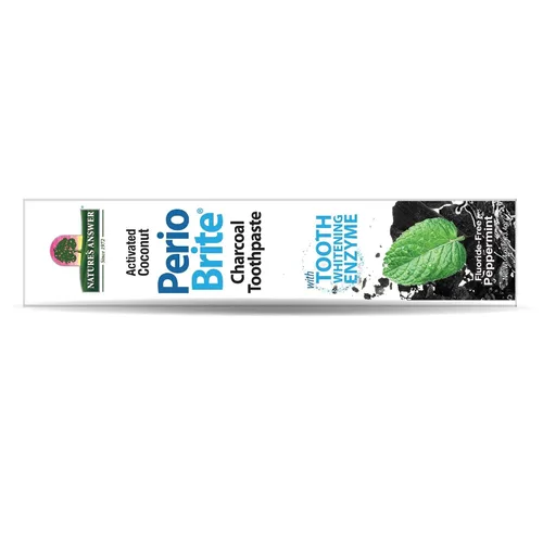 Vista 5 de Nature's Answer Periobrite Pasta de dientes de carbón activado Blanqueamiento dental, eliminación de placa, removedor de manchas con sabor a menta