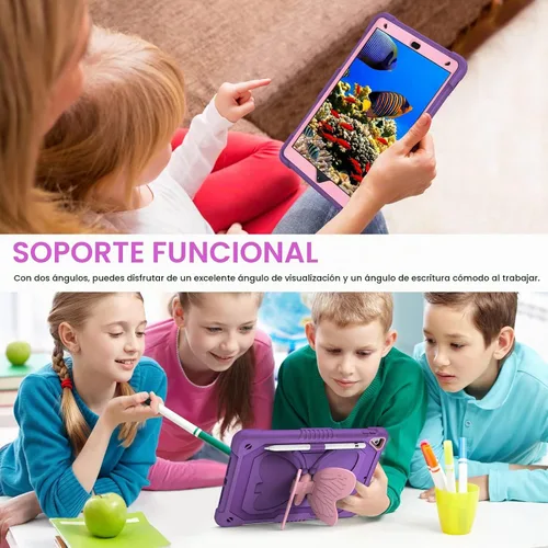 Vista 5 de VOFUOE - Funda para iPad de 9ª, 8ª y 7ª generación, para iPad 10.2, color morado