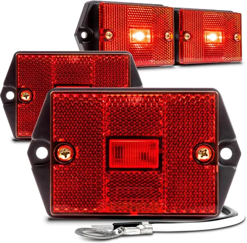 Vista 14 de TRUE MODS - Luz de marcador lateral LED ámbar [certificado DOT] [IP67 resistente al agua] [reflector integrado] para remolques de lanchas