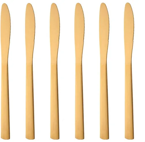 Vista 7 de Buyer Star Juego de 24 tenedores dorados de 5.5 pulgadas para ostras, de acero inoxidable, tenedores de pastelería para restaurante, hotel