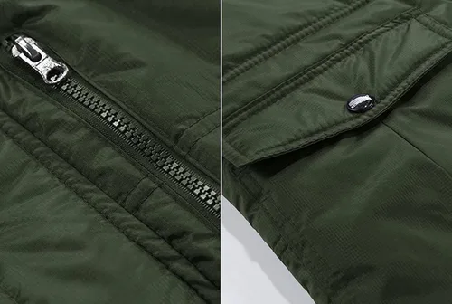 Vista 5 de MAGNIVIT Chaleco de forro polar para hombre, cálido y grueso, para viajes, pesca