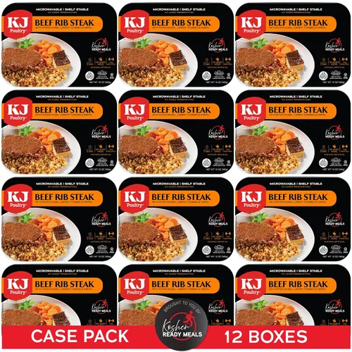 Vista 10 de KJ Poultry Comidas preparadas Kosher – Carne de carne y kugel de ternera, comidas de carne MRE listas para comer, comida de shabbos (paquete de 1)