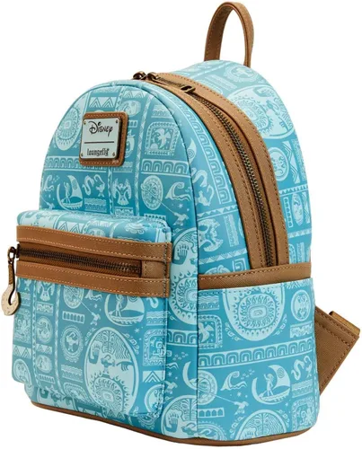 Vista 2 de Loungefly x Disney Moana Maui Tattoo Print Mini Mochila, Varios colores, Disney