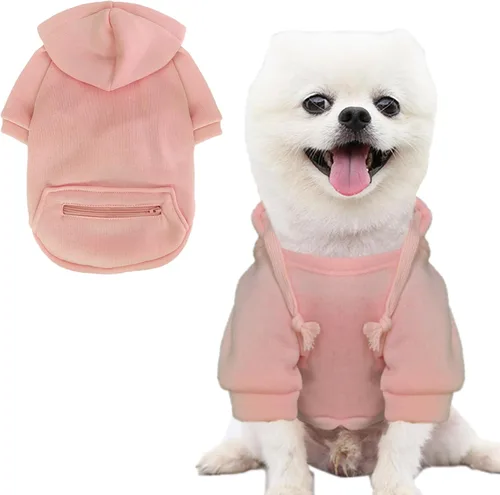 Vista 14 de Jecikelon Abrigo de Clima Frío para Mascotas Perro con Bolsillo Sudadera de Invierno para Perro Ropa Cálida para Cachorros para Perros Pequeños Ropa