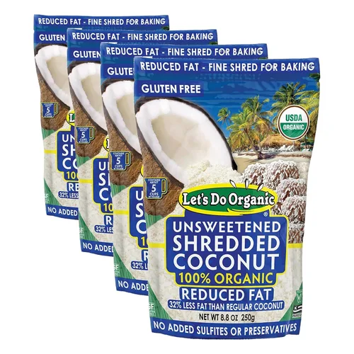 Vista 8 de Let's Do - Coco orgánico rallado reducido en grasa, bolsas de 8.8 onzas (paquete de 12) Perfect for Baking, Reduced Fat, Paleo Friendly, Non-GMO