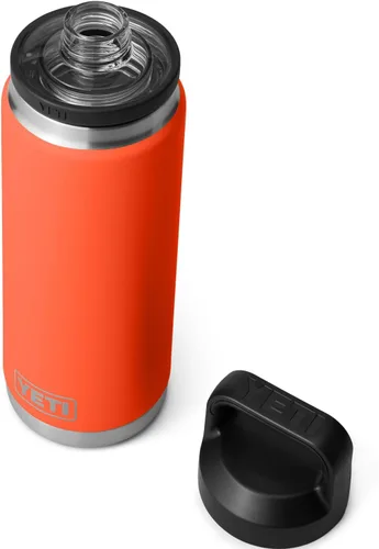 Vista 13 de YETI Rambler - Botella de acero inoxidable, hermética, con aislamiento al vacío y tapa chug, 26 onzas, color amarillo alpino Alpine Amarillo