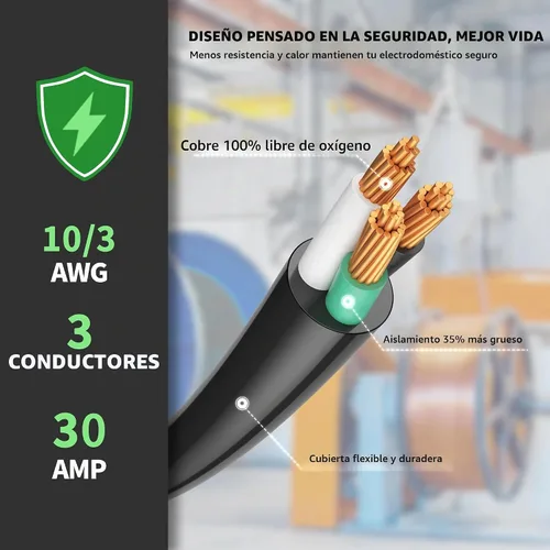 Vista 3 de POWGRN Cable adaptador RV de 50 amperios a 30 amperios de 12 pulgadas Amarillo